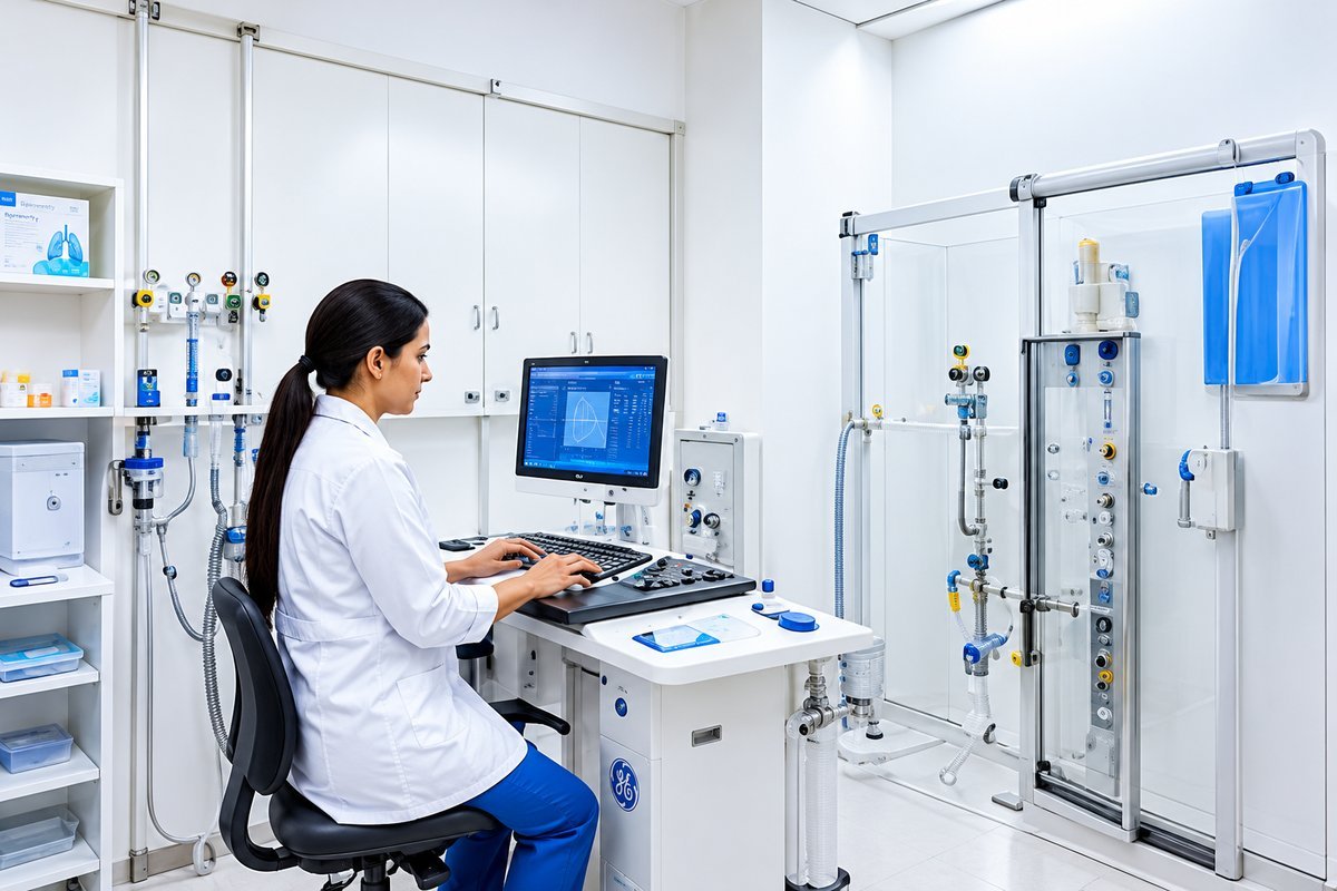 Pulmonary function test (PFT) and spirometry facility at the Chest & Lung Clinic, Jangpura